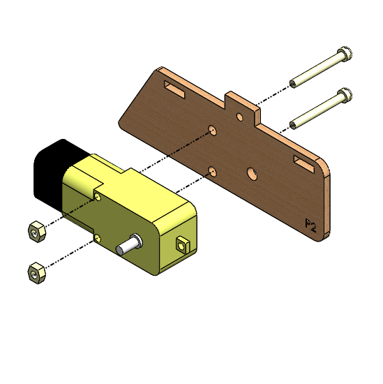 Fixação do Motor D na peça P2