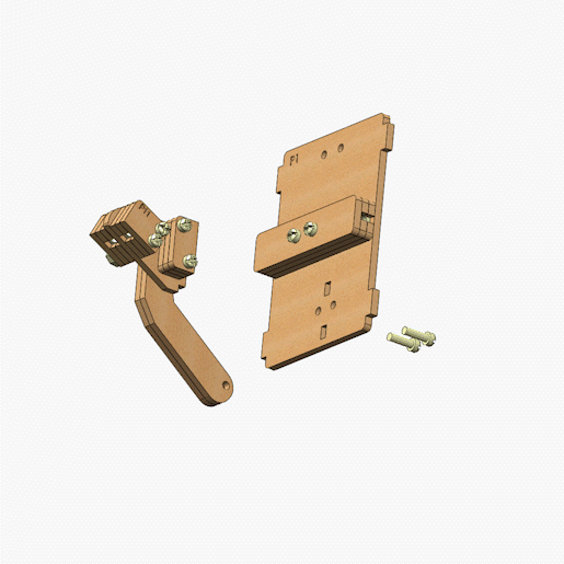 Animação da fixação do suporte do escudo