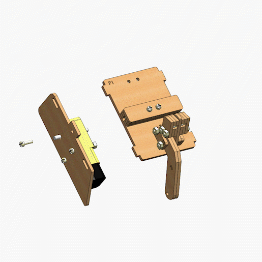 Animação da Fixação do suporte do motor