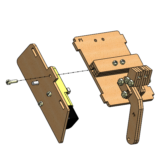Fixação do suporte do motor D