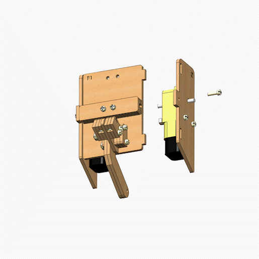 Animação da Fixação do suporte do motor