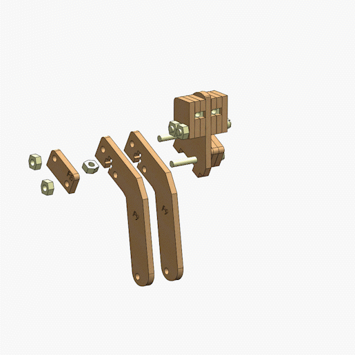 Animação da fixação Suporte da roda dentada