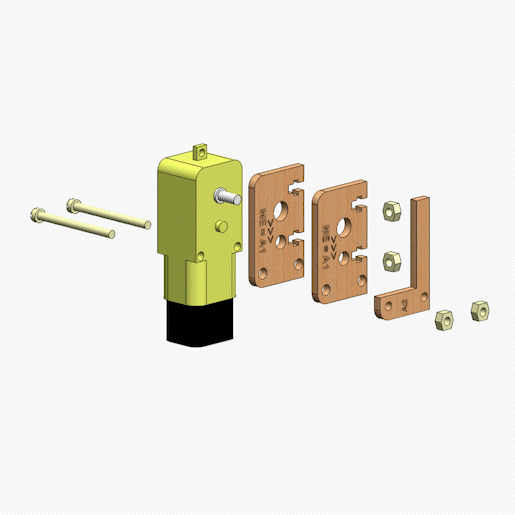 Animação da fixação dos motores