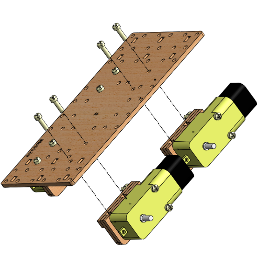 Fixação dos Motores na peça R0